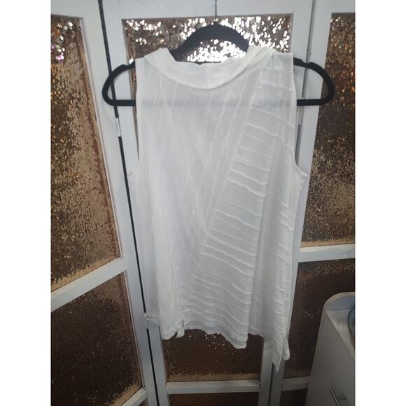 Habitat Clothes To Live In White Sleeveless Top Small Cotton Linen Blend - Picture 10 of 13